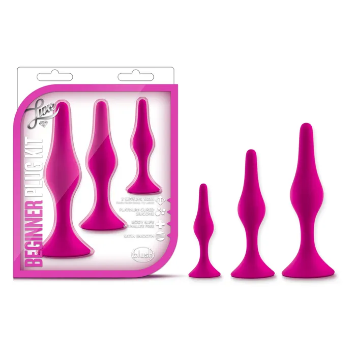 Anal Blush Novelties Luxe Beginner Plug Kit Pink