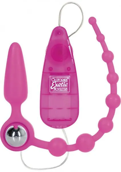Anal Booty Call Booty Call Double Dare Silicone Probe Beads Pink