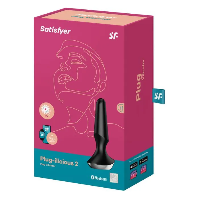 Anal Connect App Plug Vibrator PlugIlicious 2 Black Satisfyer
