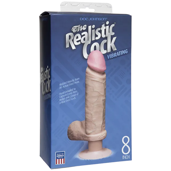 Anal Doc Johnson Vibro Realistic Dildo 8 Inch Beige Anal Doc Johnson Vibro Realistic Dildo 8 Inch Beige