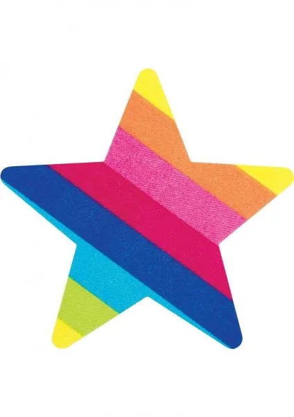Anal Pasties Rainbow Starz Star Shaped 2 Pairs Peekaboos Pasties