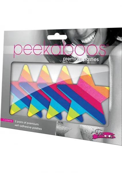 Anal Pasties Rainbow Starz Star Shaped 2 Pairs Peekaboos Pasties Anal Pasties Rainbow Starz Star Shaped 2 Pairs Peekaboos Pasties