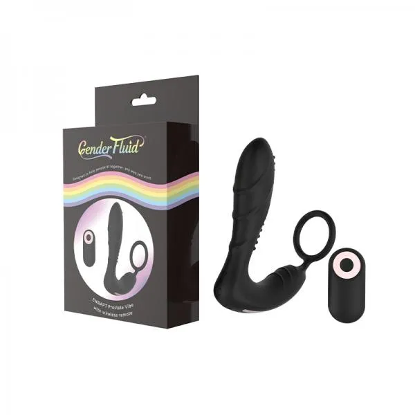 Anal Seductucom Gender Fluid Enrapt Prostate Vibe With Remote Silicone Black Anal Seductucom Gender Fluid Enrapt Prostate Vibe With Remote Silicone Black