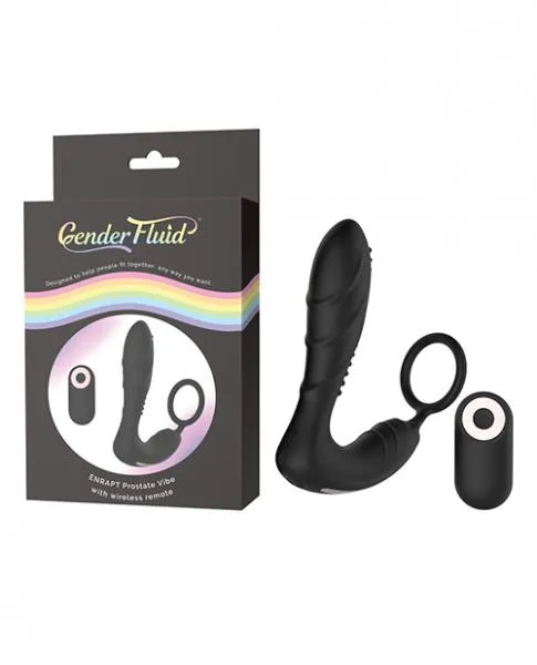 Anal Seductucom Gender Fluid Enrapt Prostate Vibe With Remote Silicone Black