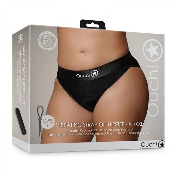 Anal Seductucom Shots Ouch Vibrating Strap On Hipster Black Xl2xl