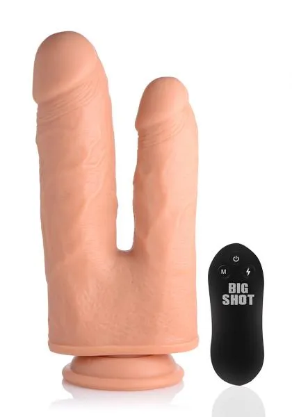 Big Shot Female Sex Toys Vibrating And Rotating Remote Control Silicone Double Dildo Big Shot Female Sex Toys Vibrating And Rotating Remote Control Silicone Double Dildo