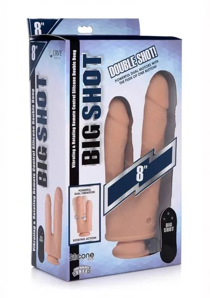 Big Shot Female Sex Toys Vibrating And Rotating Remote Control Silicone Double Dildo Big Shot Female Sex Toys Vibrating And Rotating Remote Control Silicone Double Dildo