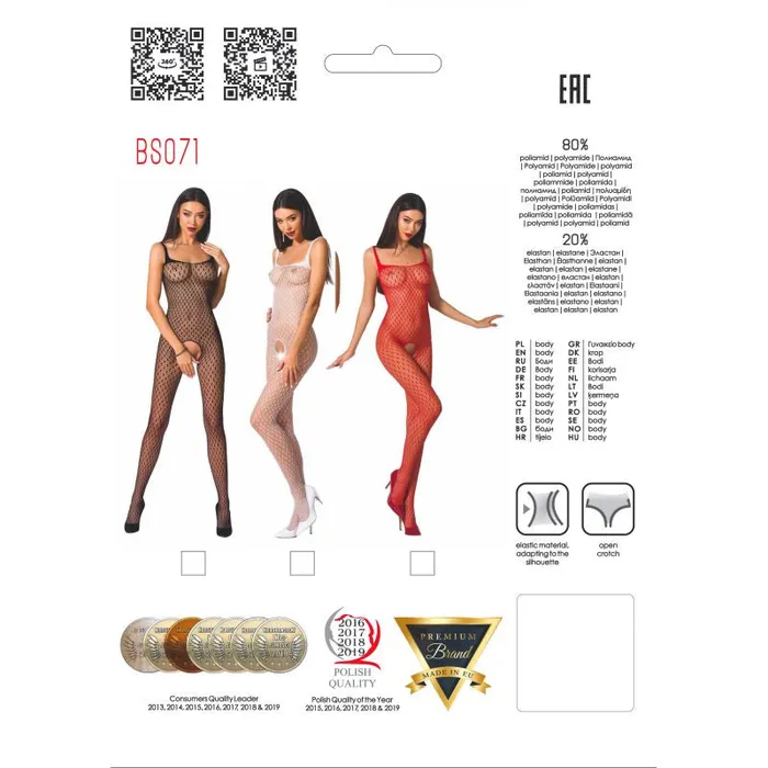 Bodystocking BS071 White Passion Lingerie Bodystockings Playsuits Bodystocking BS071 White Passion Lingerie Bodystockings Playsuits
