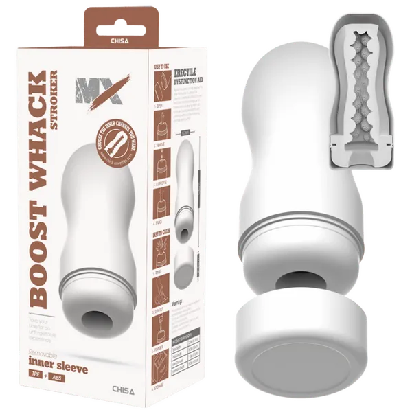Chisa Novelties Male Sex Toys MX Boost Whack Stroker White