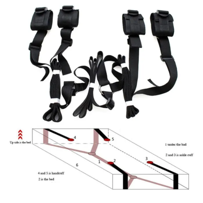 Couples Mouth Gag Sex Toys for Women Couples Handscuff Neck Ankle Cuffs BDSM Bondage Restraints Slave Straps Adult Games Sex Products sextoypremium
