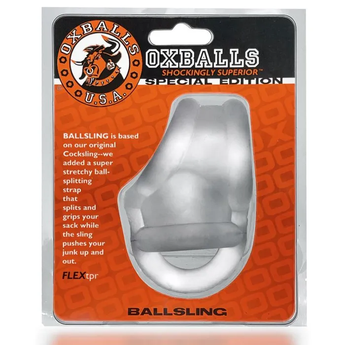 Dildos OxBalls Ballsling Split Sling Clear Ice