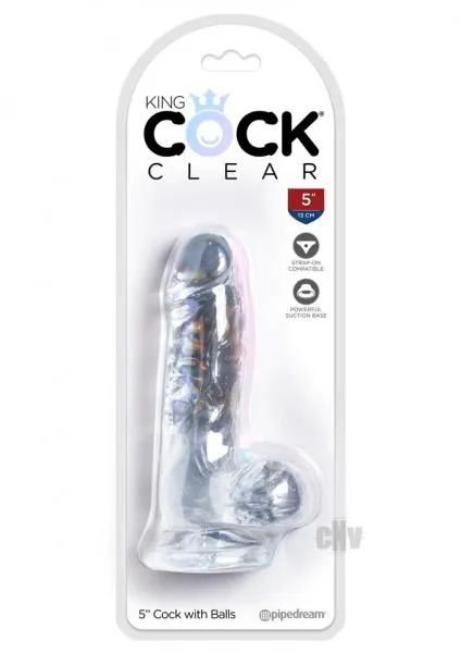 Dildos Pipedream King Cock Clear 5 Inches Cock With Balls Dildos Pipedream King Cock Clear 5 Inches Cock With Balls