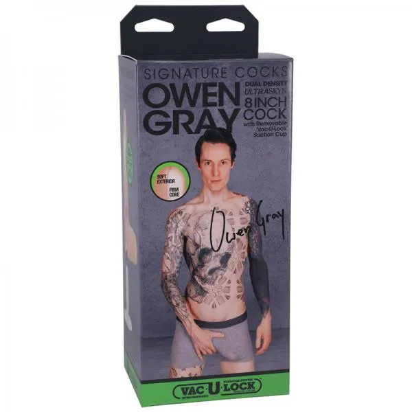 Dildos Signature Cocks Owen Gray Ultraskyn 8 In Dual Density Dildo With Removable Vac U Lock Suction Cup B Seductucom