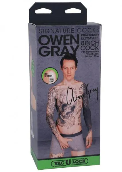 Dildos Signature Cocks Owen Gray Ultraskyn 8 In Dual Density Dildo With Removable Vac U Lock Suction Cup B Seductucom