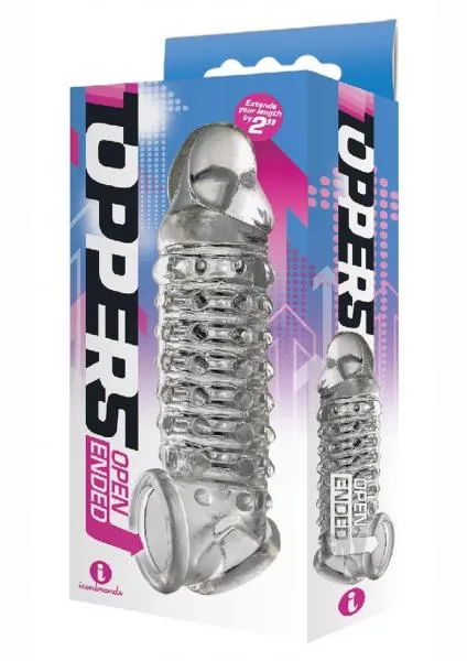 Dildos The 9 Toppers Open RibNub Extender Clr Icon Brands