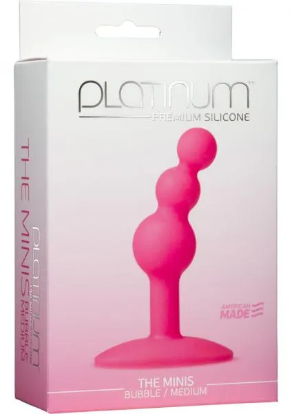 Doc Johnson Platinum Silicone The Minis Bubble Butt Plug Pink Medium Anal Doc Johnson Platinum Silicone The Minis Bubble Butt Plug Pink Medium Anal