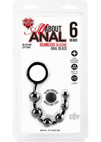 Electric Eel Anal All About Anal Silicone Anal Beads 6 Balls Black Electric Eel Anal All About Anal Silicone Anal Beads 6 Balls Black