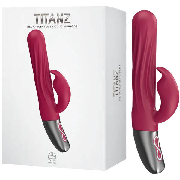 Female Sex Toys Excellent Power Titanz Thrusting Rabbit Rechargeable Silicone Vibrator Multiple Colours