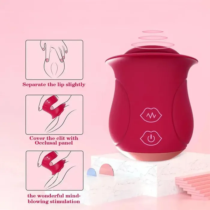 Female Sex Toys OOTYEMO Clitoral Tongue Rose Vibrator