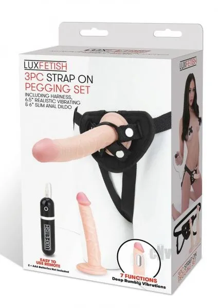 Female Sex Toys Seductucom Lux F Strap On Pegging Set 3pc