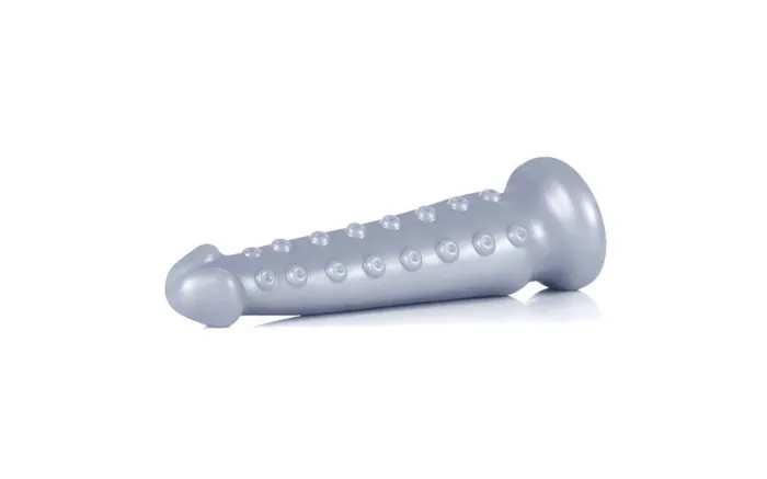 Female Sex Toys Sport Fucker Liquid Silicone Dildo Medium OctoCock Silver