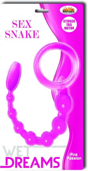 Hott Products Anal Sex Snake Pink Anal Beads