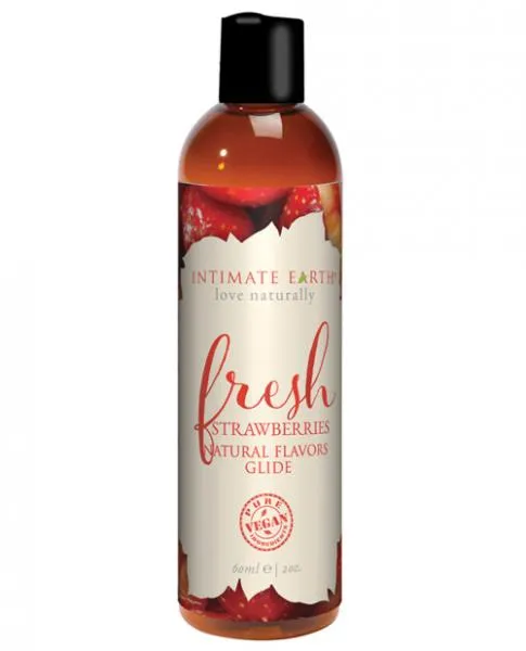 Intimate Earth Fresh Strawberries Glide 2oz Intimate Earth Vibrators
