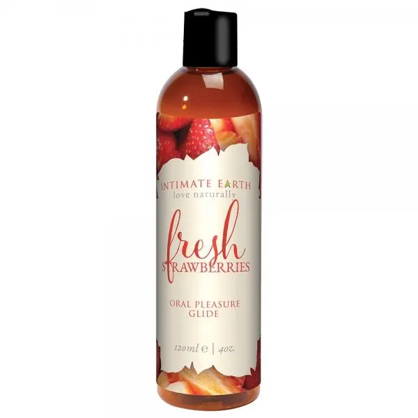Intimate Earth Intimate Earth Fresh Strawberries Flavored Lube 4oz Vibrators Intimate Earth Intimate Earth Fresh Strawberries Flavored Lube 4oz Vibrators