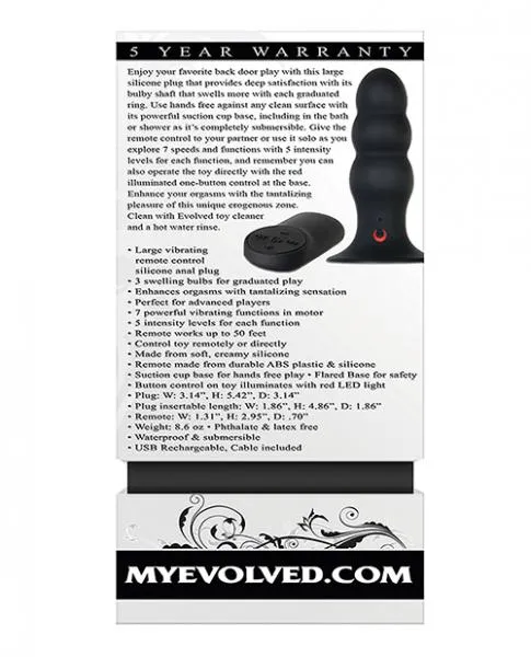 Kong Rechargeable Anal Plug With Remote Control Black Evolved Male Sex Toys Kong Rechargeable Anal Plug With Remote Control Black Evolved Male Sex Toys