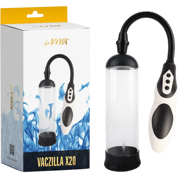 LaViva Vaczilla X20 Rechargeable Penis Pump Clear Chisa Novelties Male Sex Toys