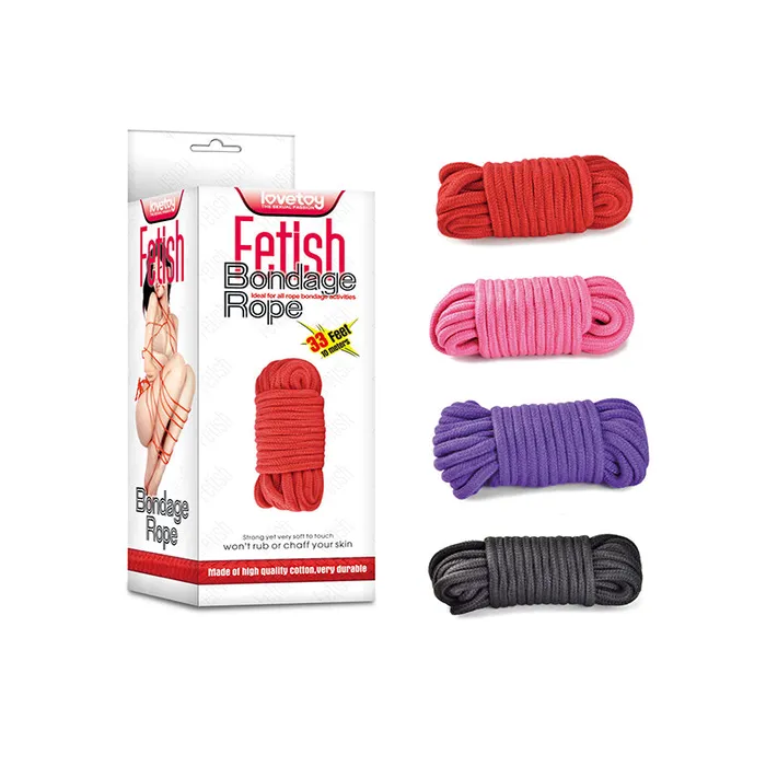 Lovetoy Couples Fetish Bondage Rope 10m Black