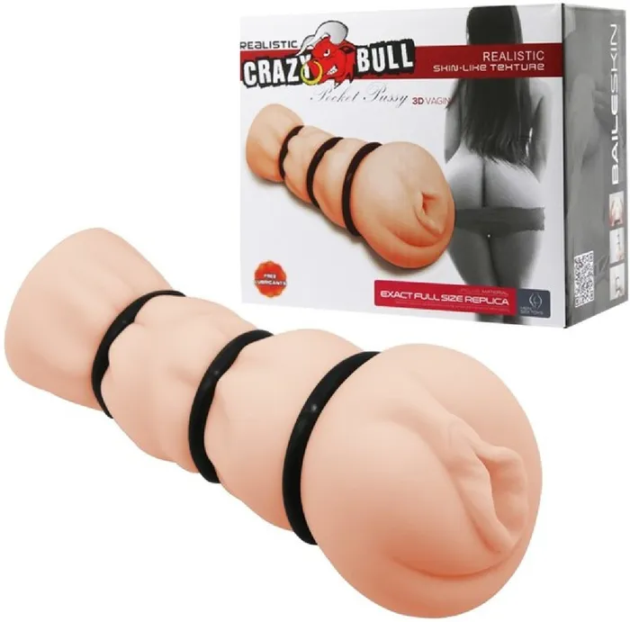 Male Sex Toys Crazy Bull Pocket Pussy 3D Vagina Flesh