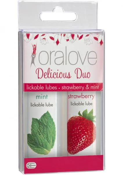 Male Sex Toys Doc Johnson Oralove Delicious Duo Lickable Strawberry And Mint Lubes 1 Ounce 2 Each Per Set Male Sex Toys Doc Johnson Oralove Delicious Duo Lickable Strawberry And Mint Lubes 1 Ounce 2 Each Per Set