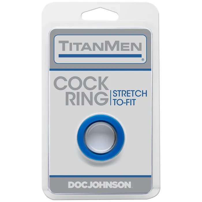 Male Sex Toys Doc Johnson TitanMen Cock Ring Blue