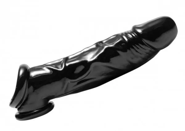 Master Series Male Sex Toys Fuk Tool Penis Sheath And Ball Stretcher Black