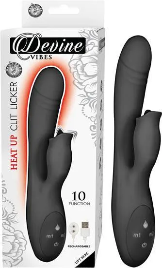 Nasstoys Vibrators Devine Vibes Heat Up Clit Licker Black Nasstoys Vibrators Devine Vibes Heat Up Clit Licker Black