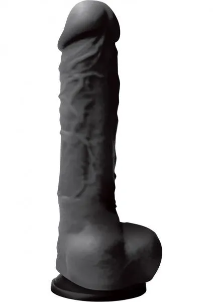 NS Novelties Colours Pleasures 8 Inches Silicone Dildo Black Dildos