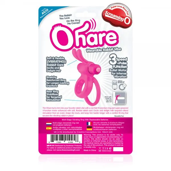 Ohare Double Vibrating Ring Pink Screaming O Couples Ohare Double Vibrating Ring Pink Screaming O Couples