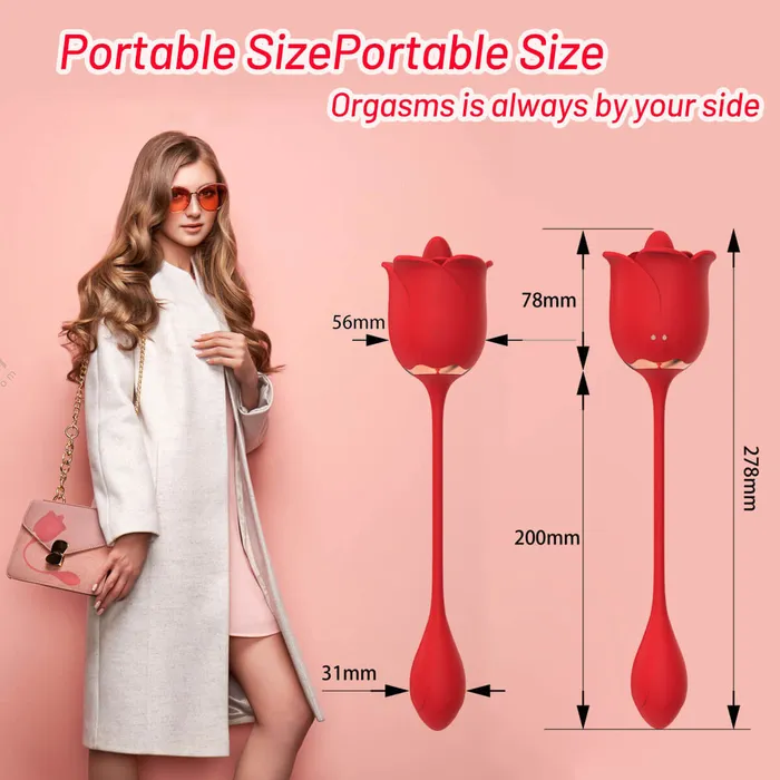 OOTYEMO Vibrators Rose Toy Nipple Clit Stimulator