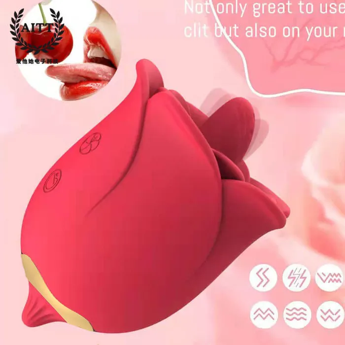 OOTYEMO Vibrators Rose Toy Nipple Clit Stimulator
