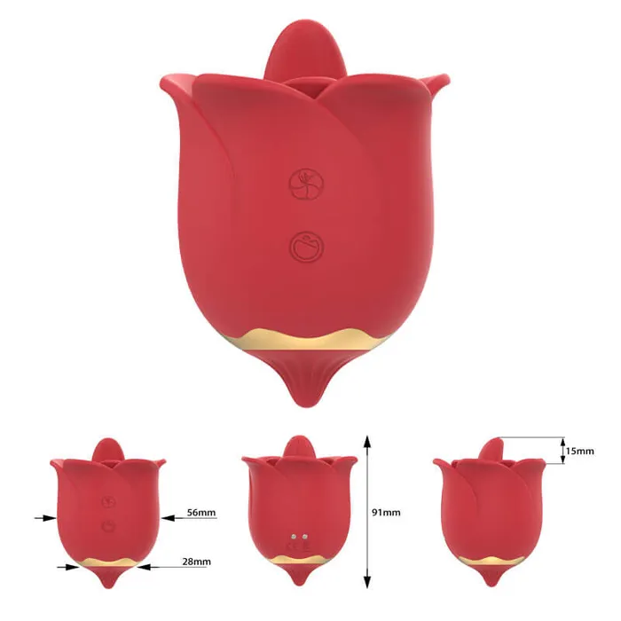 OOTYEMO Vibrators Rose Toy Nipple Clit Stimulator