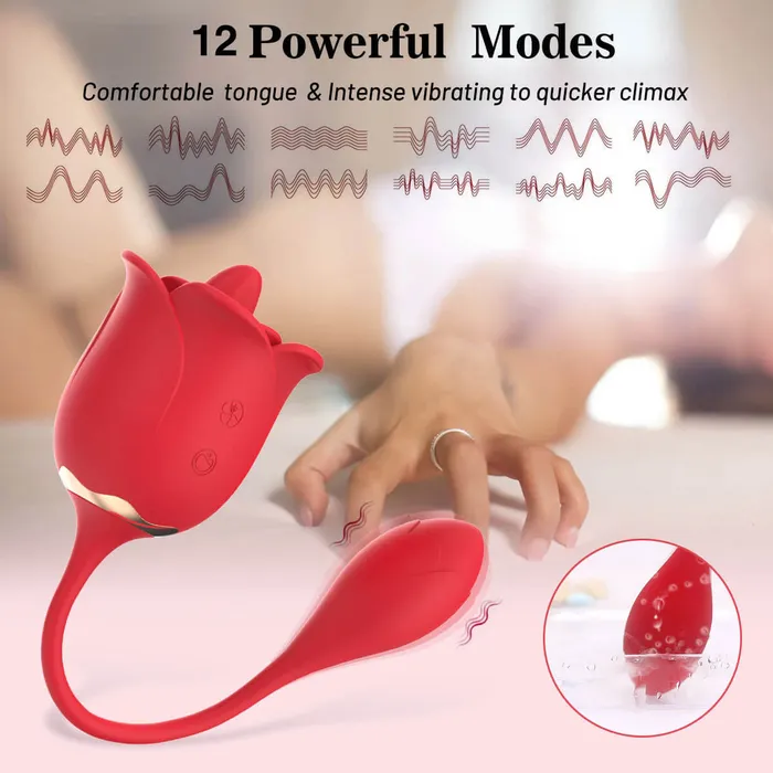 OOTYEMO Vibrators Rose Toy Nipple Clit Stimulator