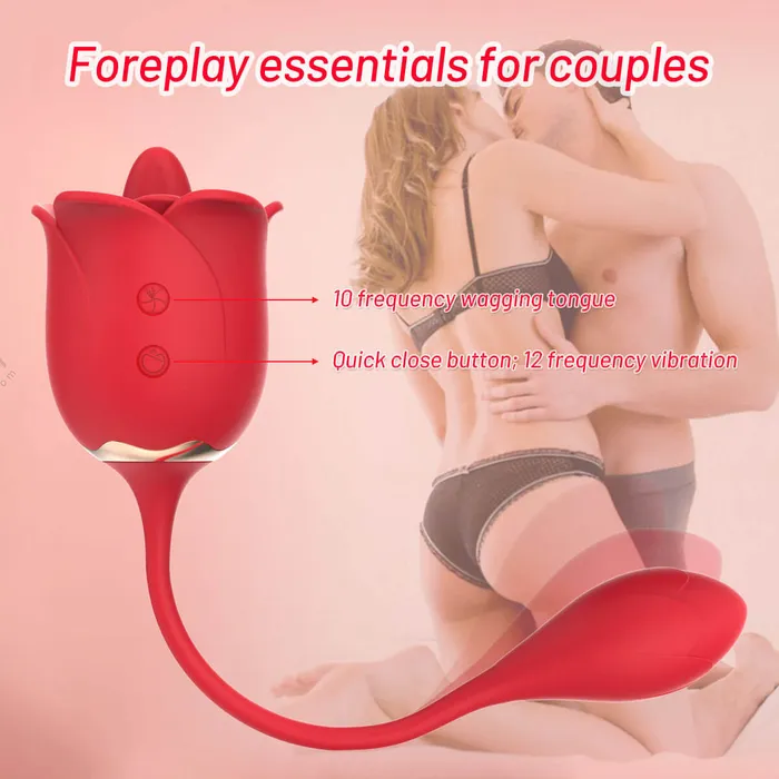 OOTYEMO Vibrators Rose Toy Nipple Clit Stimulator
