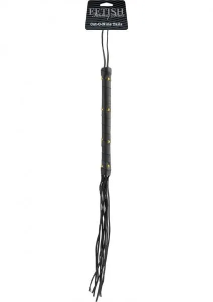 Pipedream Couples Fetish Fantasy Cat O Nine Tails Leather Whip Black Limited Edition