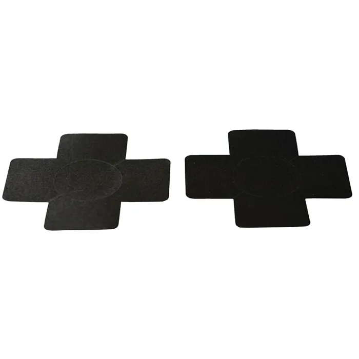 Plesur Company Pasties Black Cross Nipple Covers 5 Pair Anal