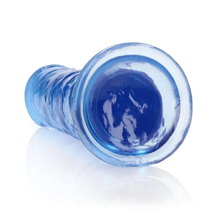 Realrock Dildos Crystal Clear Dildo 9 Inch Straight No Balls Blue
