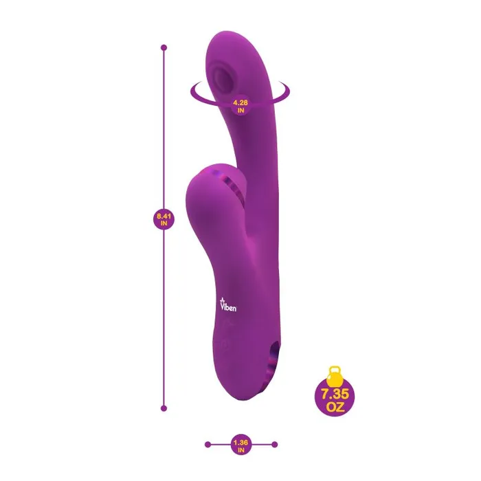 Rechargeable Thumping Suction Rabbit Dazzle Berry Viben Female Sex Toys