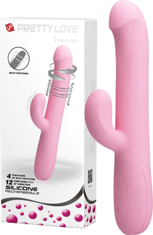 Rotating Rabbit Vibrator Truman Pink Pretty Love Vibrators