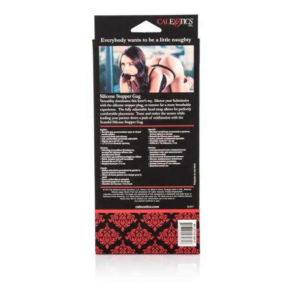 Scandal Anal Scandal Silicone Stopper Gag Black Scandal Anal Scandal Silicone Stopper Gag Black