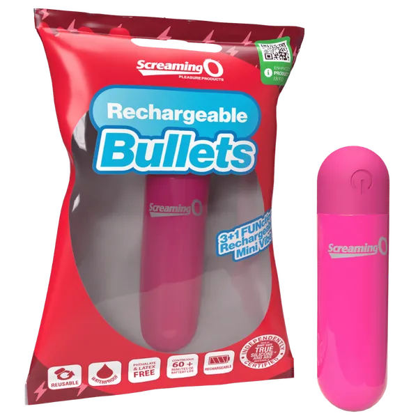 Screaming O Vibrators Rechargeable Bullet Pink